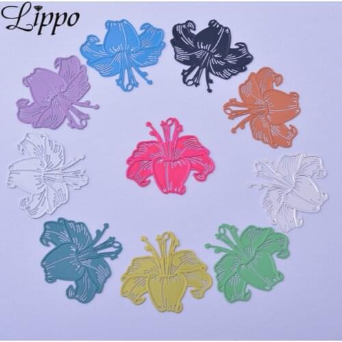 50pcs AB6163 24*27mm Fleur-de-lis Charms Iris Charms Lilies Pendant Earring Findings