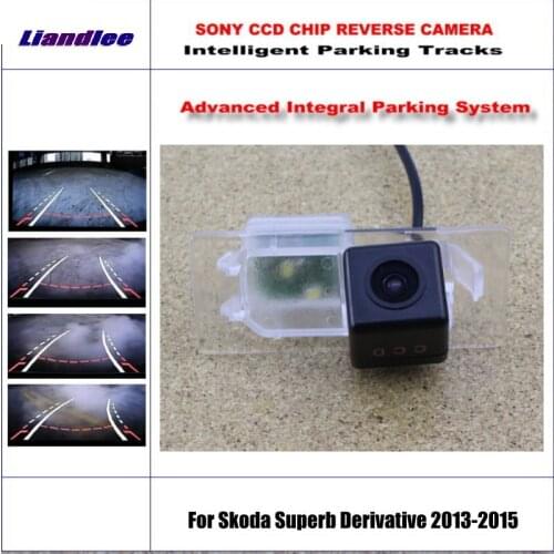 Car Intelligentized Reverse Camera For Skoda Superb Derivative 2013 2014 2015 Rear View Back Dynamic Guidance Ttrajectory CAM