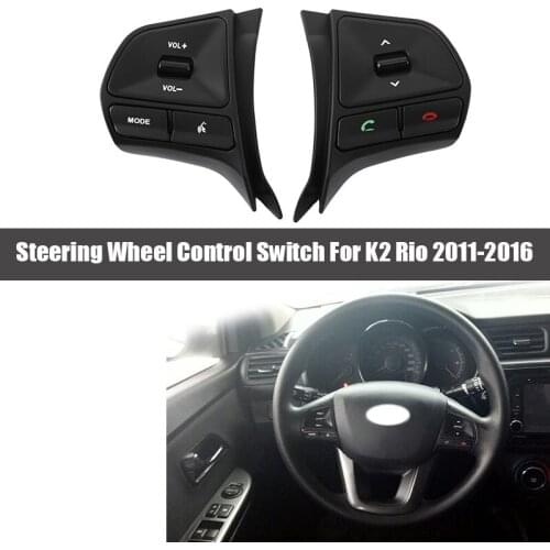 Car Multifunction Steering Wheel Button for Audio and Bluetooth Control with Light for KIA K2 Rio New 2011-2016