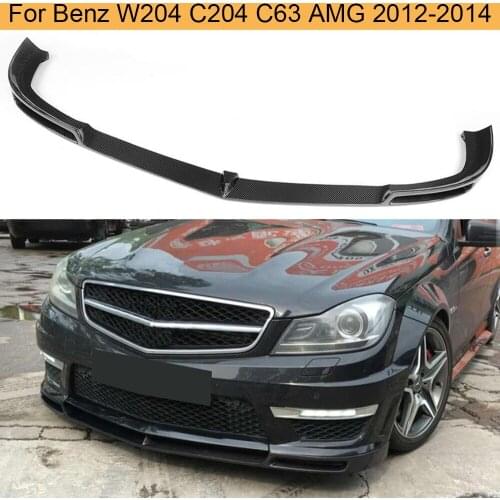 Car Front Bumper Lip Spoiler for Mercedes Benz C Class W204 C204 C63 AMG 2012 - 2014 Front Bumper Lip Spoiler Carbon Fiber / FRP
