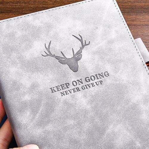 360 Pages Deer Head A5 Notebook Journal Super Thick Work Notebook Daily Business Office Accessories Simple Diary School Supplies