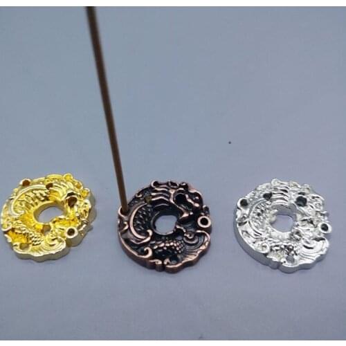 50pcs Multihole Dragon Incense Holder Metal Joss-stick Inserted Incense Stand for Home Office Teahouse