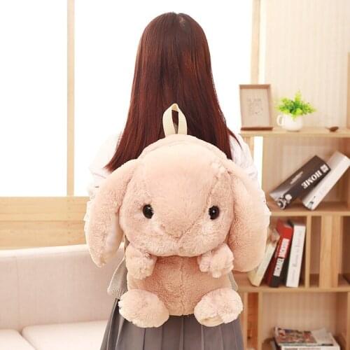 Rabbit Backpacks Kids Toy Backpack Children Cartoon Bag Cute Toy Bag for Girls Cotton Plush Backpacks