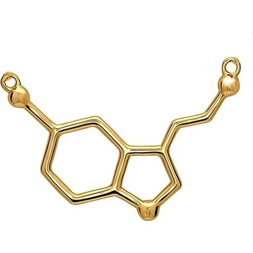 Double Nose Happiness Serotonin Molecule Organic Whiskey Science Chemistry THC Pendant Love Hormone Charms
