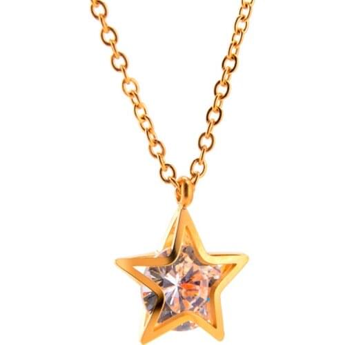 Customized Single Zircon Pendant Necklace For Women Summer Fashion Mothers Day Lover Personalized Jewelry Birthday Gifts