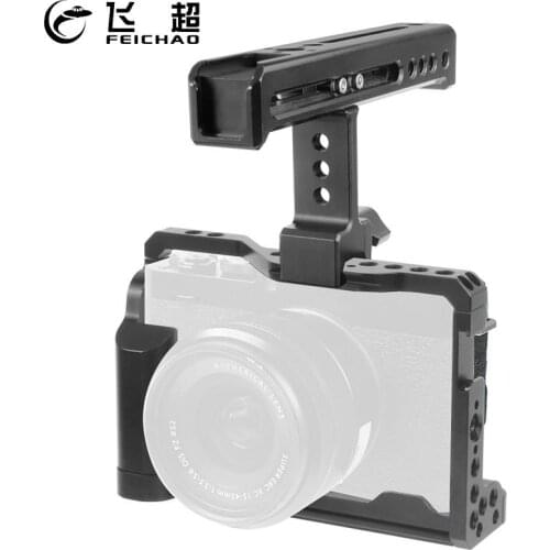 XE4 Camera Cage for Fuji X-E4 Protective Housing Frame Formfitting Top Handle Grip Cold Shoe Arri Mount Extension Stabilizer Rig