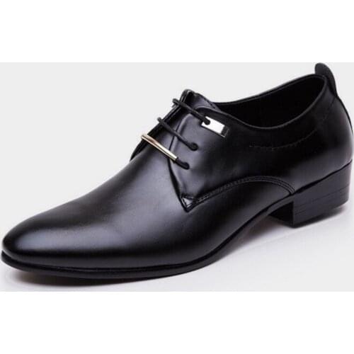 Leather Casual Men Shoes Fashion Round Toe Comfortable Office Dress Shoes Plus Size 38-48