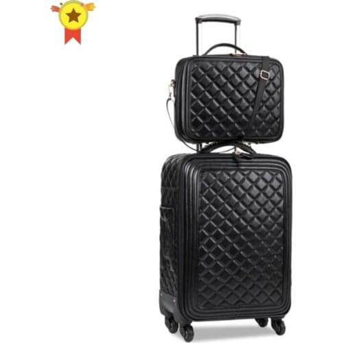 LEINASEN Leather Suitcases