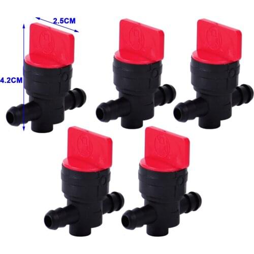 LETAOSK 5pcs Lawn Mower Parts InLine Straight Fuel Gas Cut-Off Shut-Off Valve Petcock 493960 494768 for Briggs Stratton Quantum