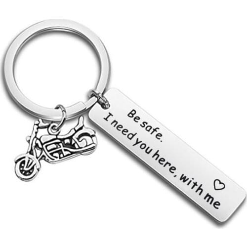 Lucky Blessing Car Keychain Be Safe I Need You Here with Me Keychain Keyring Accessories for Couples Boyfriend Girlfriend Gifts