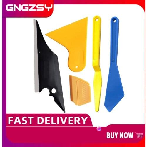 5pcs Car Window Tint Tool Kit For Auto Film Tinting Scraper Application Installation Triangle Rubber Corner Squeegee Tools K28