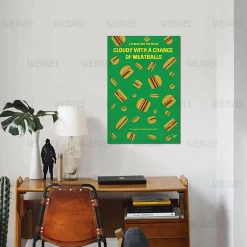 Wall Art Movie Poster Hamburgers Green Canvas Painting Picture Print Home Decor Poster Cuadros for Living Room Modular No Frame