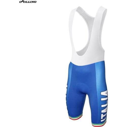 New Classical Retro Team Italia Cycling Bib Shorts Customized Orolling GEL PAD