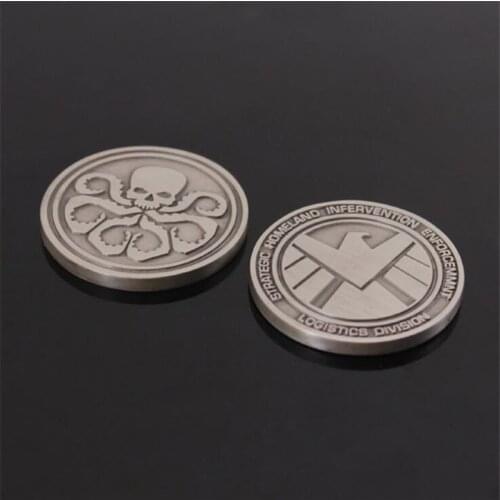 New Movie SHIELD Costumes Badge Coin Hydra Commemorative Coin Fancy Funny Gift Metal 4CM