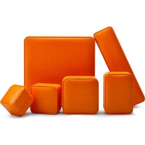 Oirlv Orange Jewelry Box Ring Bracelet Big Set Jewelry Storage Box Jewelry Holder Gift Box Proposal Anniversary