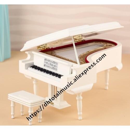 Personalized Mini Piano Model Miniature Piano Musical Instrument Replica Ornaments Christmas Gift Home Decoration Gift