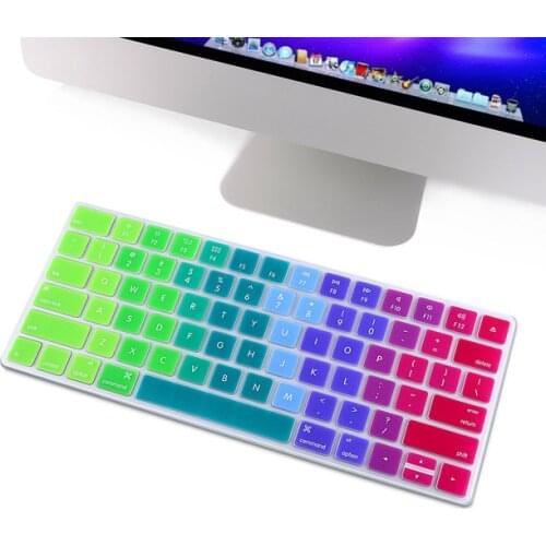 Rainbow Gradient Magic Keyboard Cover Silicone Skin Protective Film For Apple Magic Keyboard 2 2015 A1644 US Keyboard Version