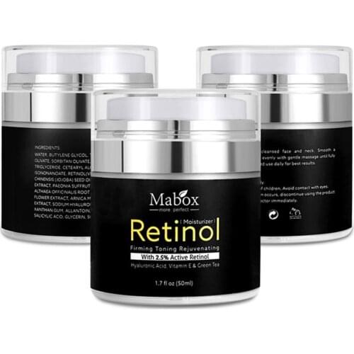 Retinol 2.5% Moisturizer Face Cream Skin Care Whitening Cream Nourishing Collagen Remove Vitamin E