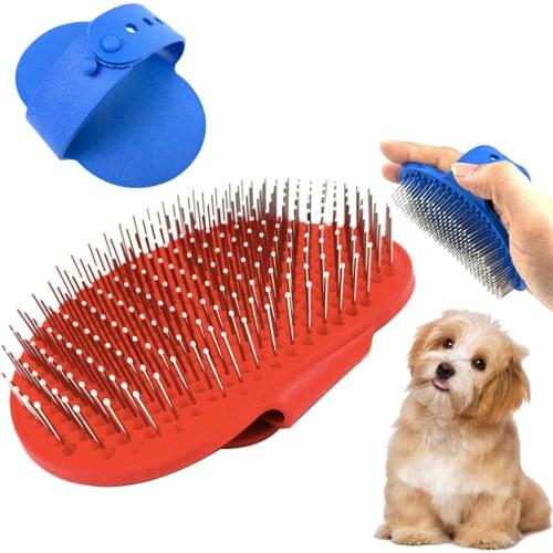 Pet Rubber Glove Hair Fur Grooming Massaging Massage Pin Dog Cat Bath Brush Comb Pet Shower Dog Brush Pets Supplies