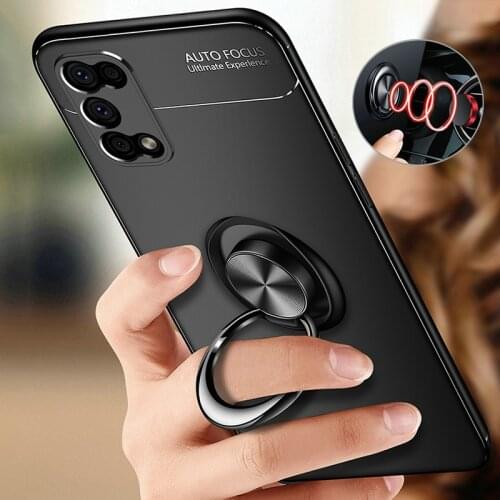 Luxury Ring Phone Case For OPPO Reno 4Z 4 Lite 5 Pro A31 A53 A53S A73 A93 Realme 7i X7 Q2 7 Pro C11 C15 X3 Superzoom Cover Case