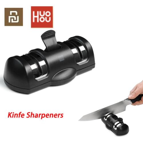 Xiaomi Huohou Knife Sharpener 2 Stages Double Wheel Sharpener Whetstone Sharpener Tool for Kitchen Knife