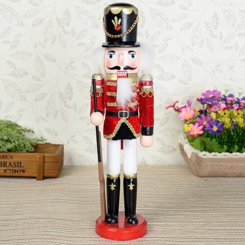 2pcs Traditional Wooden Soldier Nutcracker, Christmas Decor Collectible, Festive Holiday Ornaments, Xmas Gift, 30CM Height