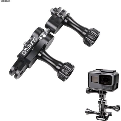 Aluminum alloy Universal Fixed Bracket 360 Degree Rotating Adapter Mount For Gopro Hero 7 6 5 4 3+ Xiaomi Yi Camera Accessories