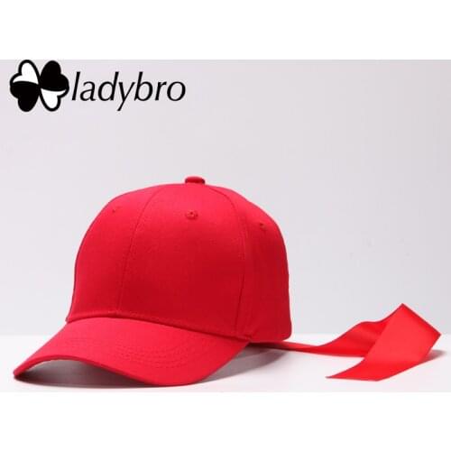 Ladybro $4.99 Women Hat Cap Men Ring Ribbon Baseball Cap Male Cotton Snapback Hat Hip Hop Cap Summer Street Drake Dad Hat