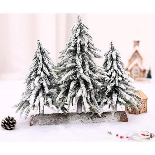 2020 Artificial Christmas Tree Ornament Desktop Decoration Xmas for Mall Window Snow Spruce Decor Christmas Decorations for home