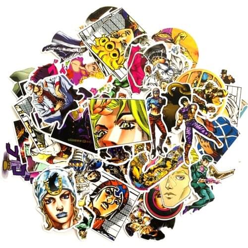 50pcs/set 50pcs/set Anime JoJo Bizarre Adventure Stickers Cosplay Accessories Prop PVC Waterproof Cartoon Decal Sticker