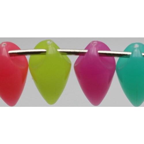 50 Mixed Jelly Color Acrylic 3D Teardrop Pendants 20X11mm Top Hole