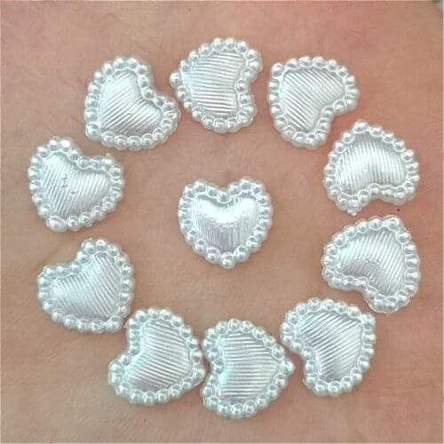 50PCS10mm Scrapbook Resin heart Flat Back Wedding Diy Button Crafts