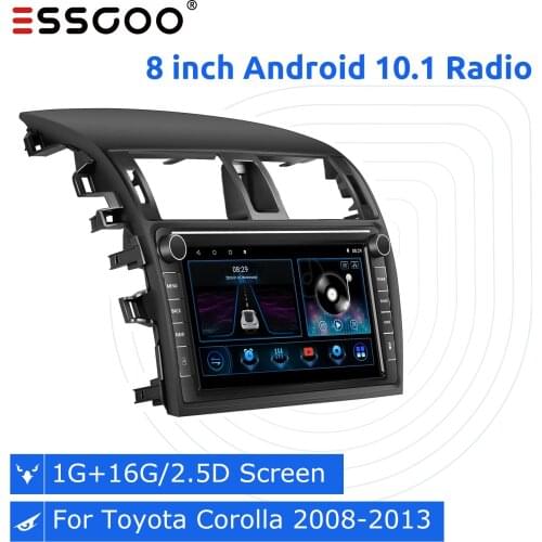 ESSGOO Car Radio 2 din Android 9.1 Autoradio Stereo For Toyota Corolla 2008-2013 10'' Car Multimedia Player GPS Navigation 2din