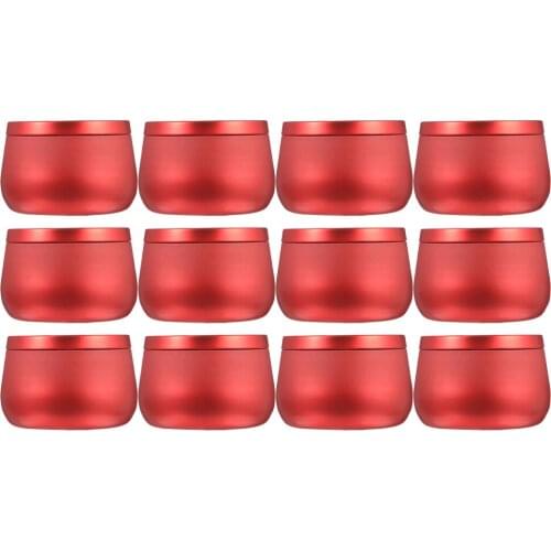 12pcs Tea Storage Can Round Candle Candy Storage Box Craft Beads Jewelry Canister