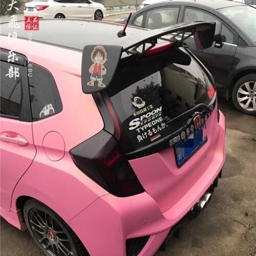 ForHonda FIT gk5 2013-2018 high quality Carbon Fiber rear boot Wing Spoiler Rear Roof Spoiler Wing Trunk Lip Boot Cover