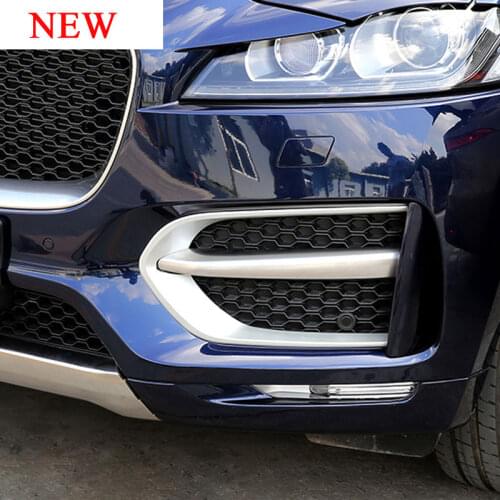 For Jaguar F-Pace F Pace R-Sport X761 2016 2017 Car-styling ABS Front Fog Light Lamp Cover Trim Accessories Set of 2pcs