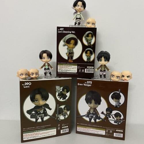 Attack on Titan Levi Ackerman Action Figure Eren Jaeger Mikasa Collectable Model Toy Doll