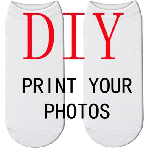 Customized 3d Printing Socks Men/Women Kawaii Cute Short Socks Diy Custom Design Funny Casual Low Ankle Socks Party Gift Socks