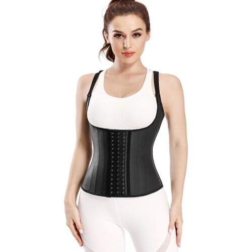 Womens Body Shaper 25 Steel Bones Latex Vest Waist Trainer Underwear Bodsuit Slimming Belt Modeling Strap Shapers