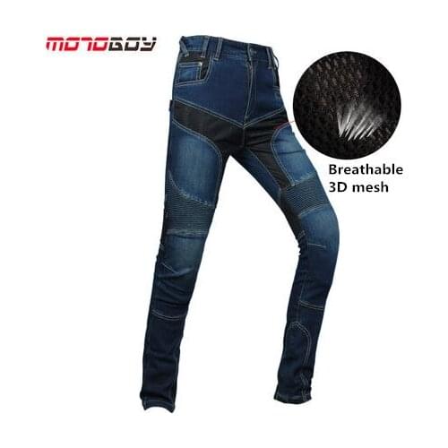 Summer 3D Mesh Breathable Motorcycle Products Mens Jean Elastic Off-Road Kneepad Motocross Pants