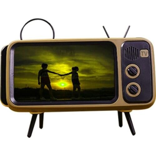 Mini Speaker Retro TV Mobile Phone Screen Stand Wireless Portable Audio Speakers NK-Shopping