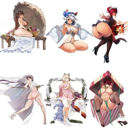 Cartoon Hentai Waifu Anime Fotia Last Origin Game Silk Stockings Beauty Car Stickers Waterproof Motorcycle Decals PVC