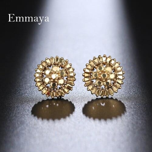 Emmaya New Arrival Sun Flower Exquisite Appearance Earring For Women&Girls Fashion Statement Hollow Out Style Fancy Jewelry