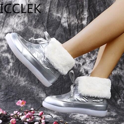 New Winter Snow Boots Women Platform Winter Shoes Warm Plush for Cold Winter Female Womens Boots Sweet Ladies botas de mujer