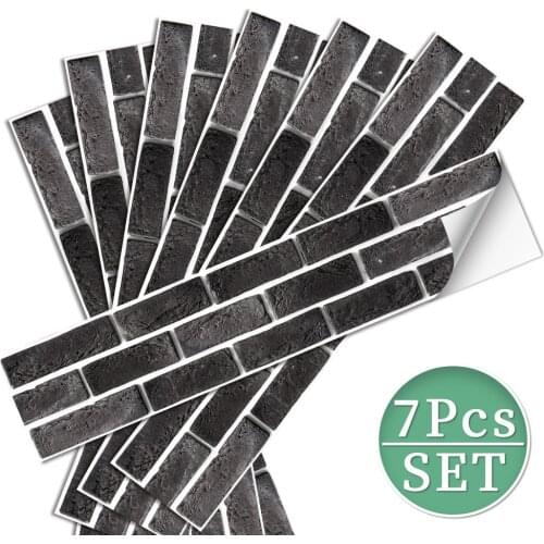 Imitation Brick Pattern Wallpaper Kitchen Self-adhesive Wall Stickers Renovation Staircase Treads Occident Home Fireplace Decor