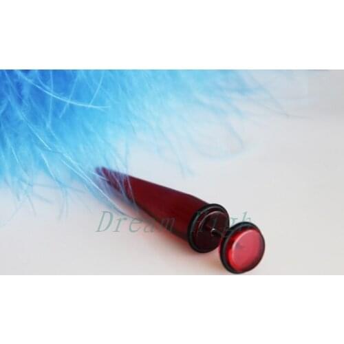 Wholesale sold separately transparent ear piercing red ear expander body Piercing 100pcs/lot Promitional Gift Free Shipping