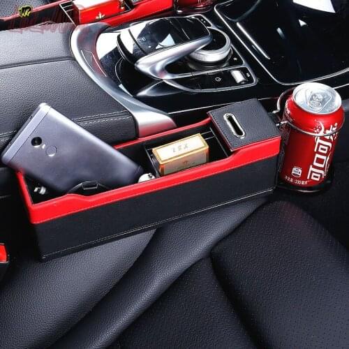 Car Seat Gap Organizer, Storage Box, Console Side Pocket Storage Couple 2Pack for Cellphones/Keys/Cards/Wallets/Sunglasses