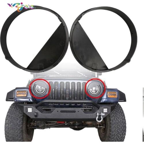 Headlight Trim Sale Car Styling Matte Black Angry Bird Eyes Headlight Trim Cover Bezels For Jeep Wrangler JK 2007-2016