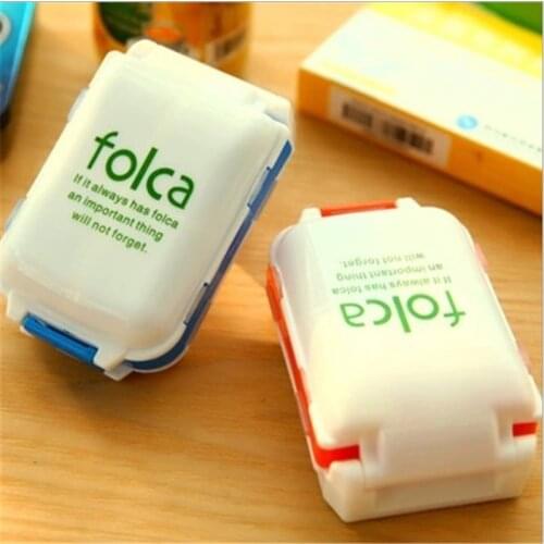 Plastic Weekly Folding Medicine Tablet Pill Box Case Portable Candy Vitamin Container Storage Organizer Travel Accessories
