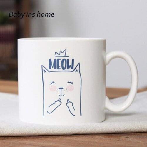 Straight Cup Microwaveable 350ml Ins Creactive Japanese Style Simple Custom Fashion Ceramic Cup Water Cup Personality Coffee Cup